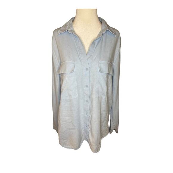 Babaton Tops - Aritzia Babaton Women's Light Blue Button Down‎ Blouse Size Small Long Sleeve
